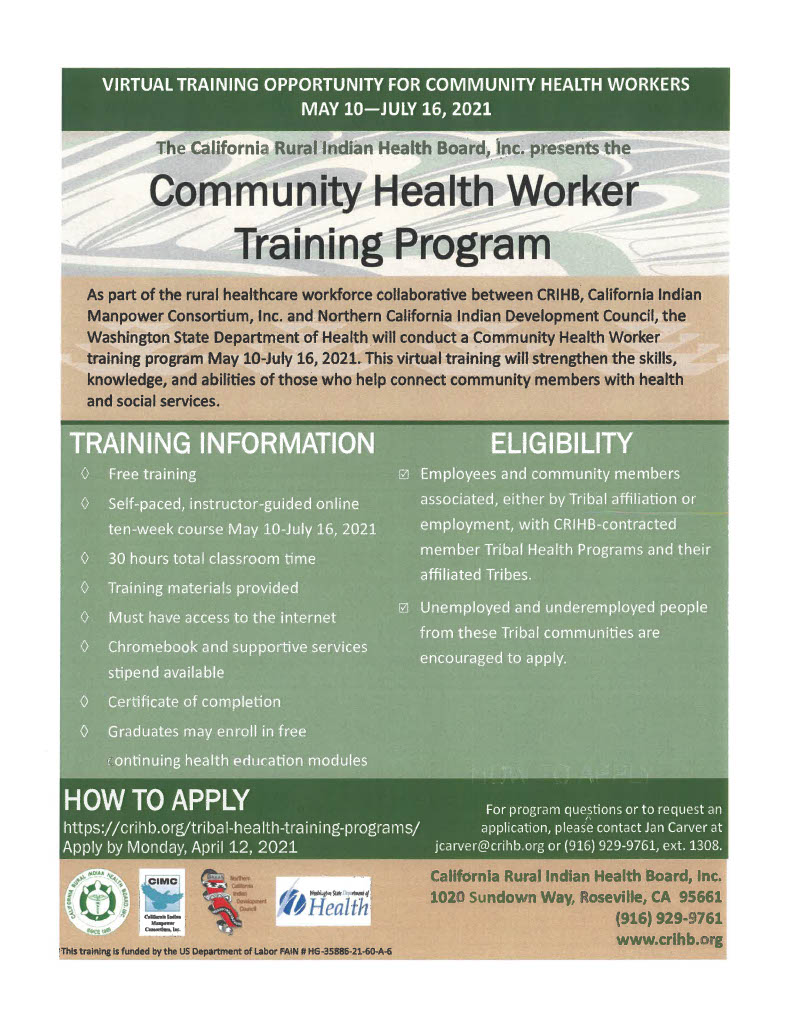 Community Health Worker Flyer pg 1 Mesa Grande